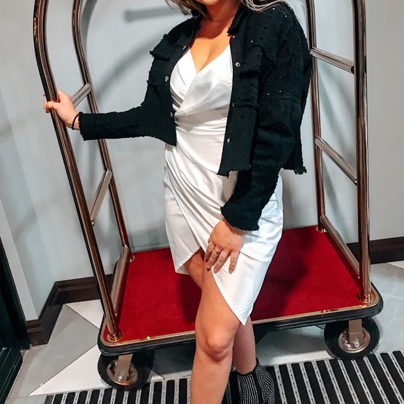 Satin Ivory Dress - Picture 1 of 2